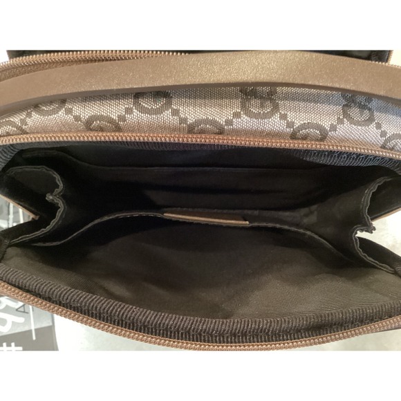 Gucci GG Canvas Brown Leather Trim Mini Shoulder Bag Purse - Picture 3 of 8